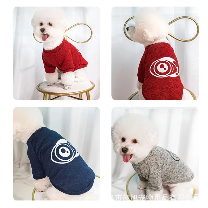 

Autumn New Pet Print Sweatshirt Cat And Dog Thickened Warm Winter Teddy Bears Clothing