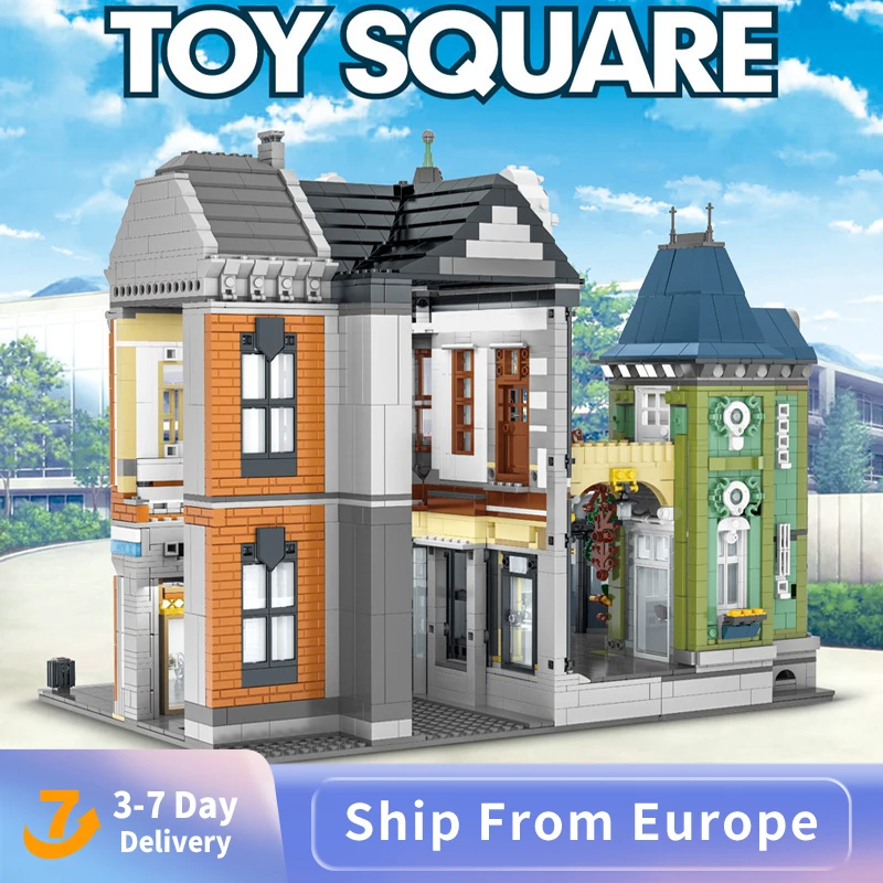 

UG10190 Street View MOC Toys Store Afol Square Modular Expert Model 5477Pcs Building Blocks Brick Toys Gift Set