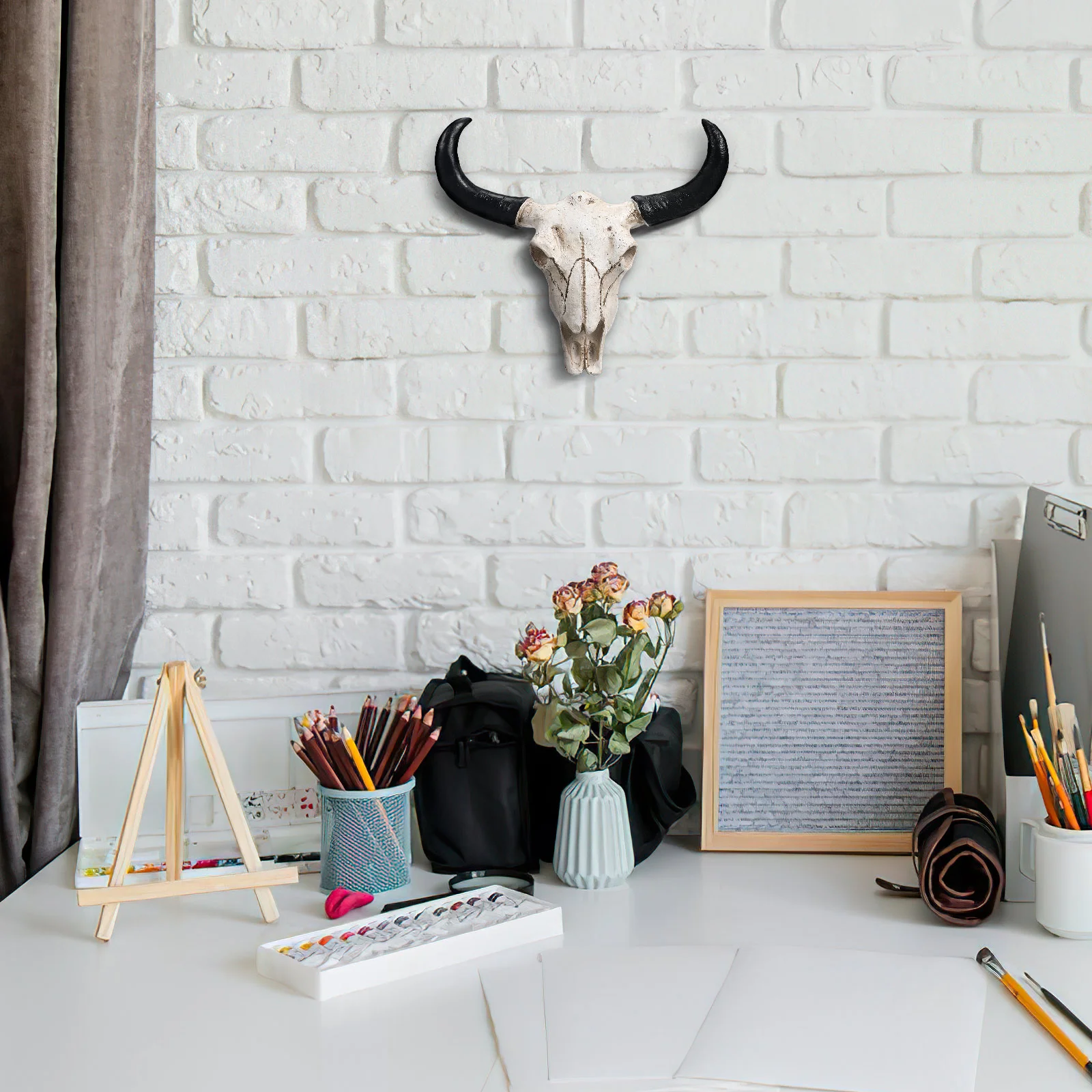 Рога Человек Хэллоуин Декор Животное Бык Череп Длинный Рог Рулевые Ремесла