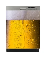 wholesale 3d modern cool beer foam dishwasher refrigerator freeze sticker art fridge door cover wallpaper kitchen wall stickers