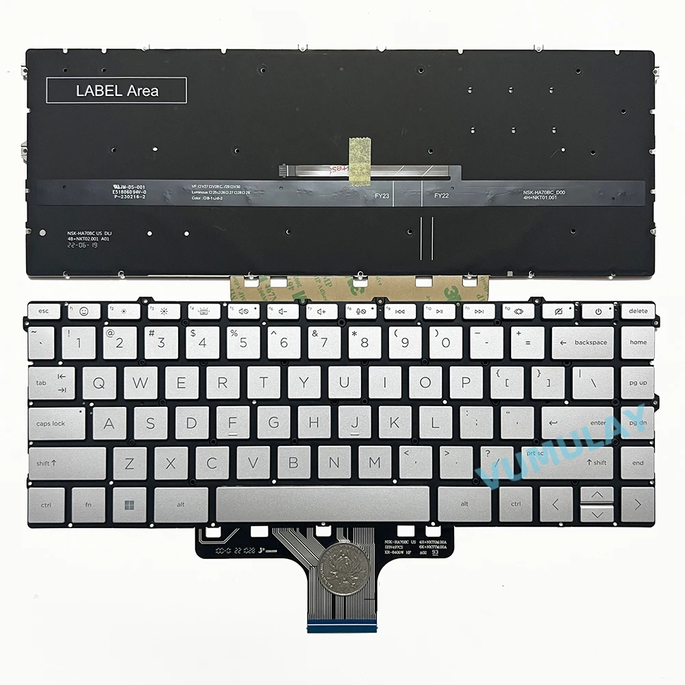 Клавиатура с подсветкой США для HP Pavilion 14-EK 14T-EK 14-EK0023DX 14-EK1501SA 14-EP 14-EP0524SA 14-EM 14T-EP 14T-EM