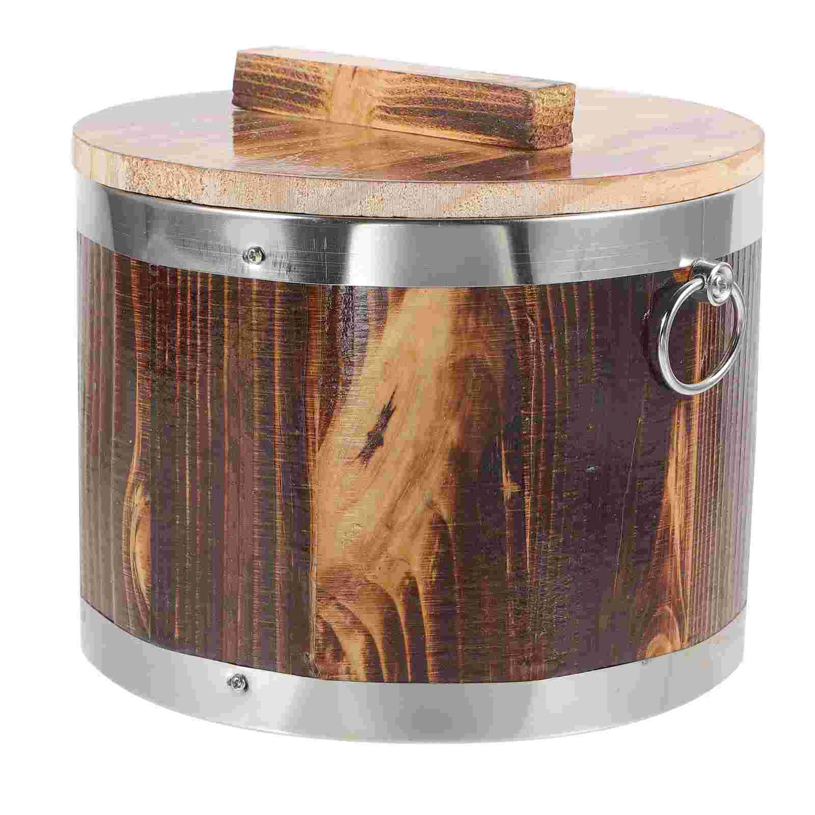 

Rice Bucket Wood Cooking Rice Holder Kitchen Rice Steamer Rice Storage Container for Kitchen