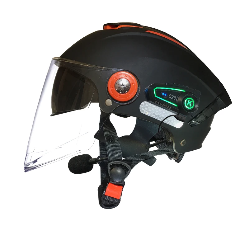 

НОВЫЙ мотоциклетный шлем, летний солнцезащитный полушлем унисекс, двойной объектив, Bluetooth-шлем Cascos Para Moto