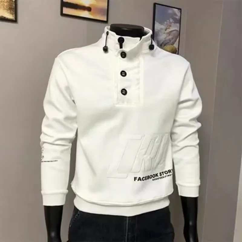 

New It's Loose and Versatile Spring Autumn Hoodie Sweater Men Loose Hip-hop Jacket Harbor Wind Tops Hoodies Pullover