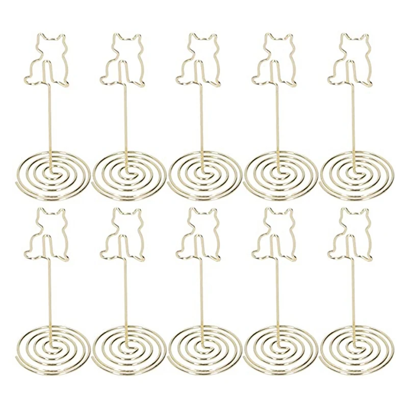 

20Pcs Table Number Holder Card Holder Memo Holder For Wedding Table Business Card Holder Photo Holder, Cat Shape