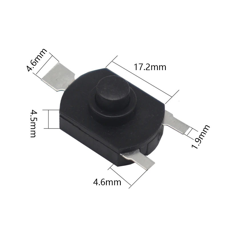 

【5 шт.】1712-KD кнопочный переключатель 1712KD переключатель фонарика LOCK17X12X9,5 мм переключатель настольной лампы кнопочный переключатель фонарика ВКЛ-ВЫКЛ