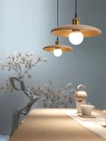 nordic solid wood pendant light indoor wood decorative lamps creative art hanging light restaurant bar bedside e27 lighting