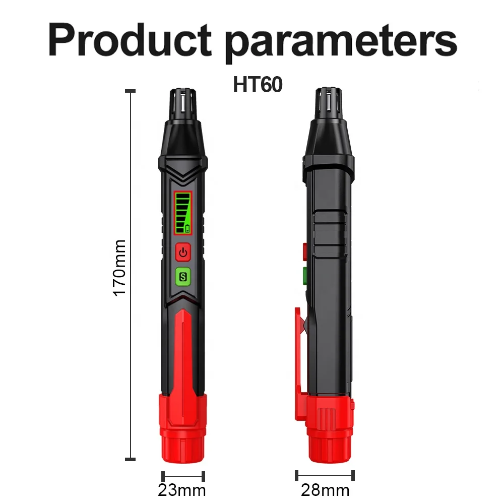 Фото Детектор утечки газа HT59 HT60 HT61, 0-1000PPM, с звуковой и световой сигнализацией, для обнаружения природного газа №3