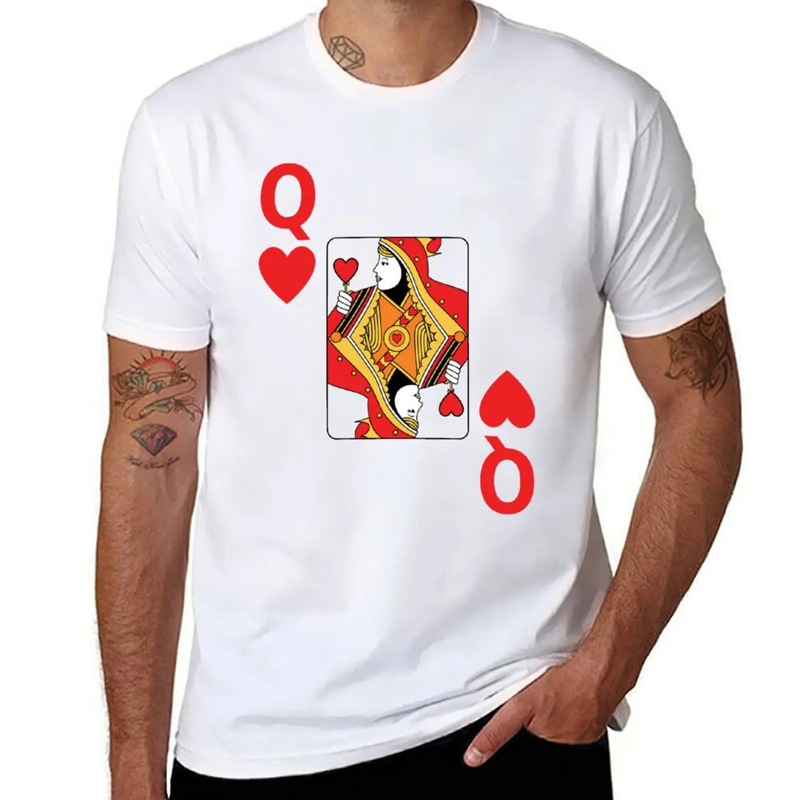 Королева сердец покер игральная карта Хэллоуин футболка аниме спортивные фанаты