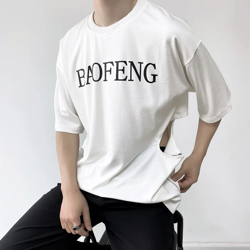 

Футболка мужская сетчатая с коротким рукавом, модная Свободная Повседневная Уличная одежда в японском и корейском стиле, лето