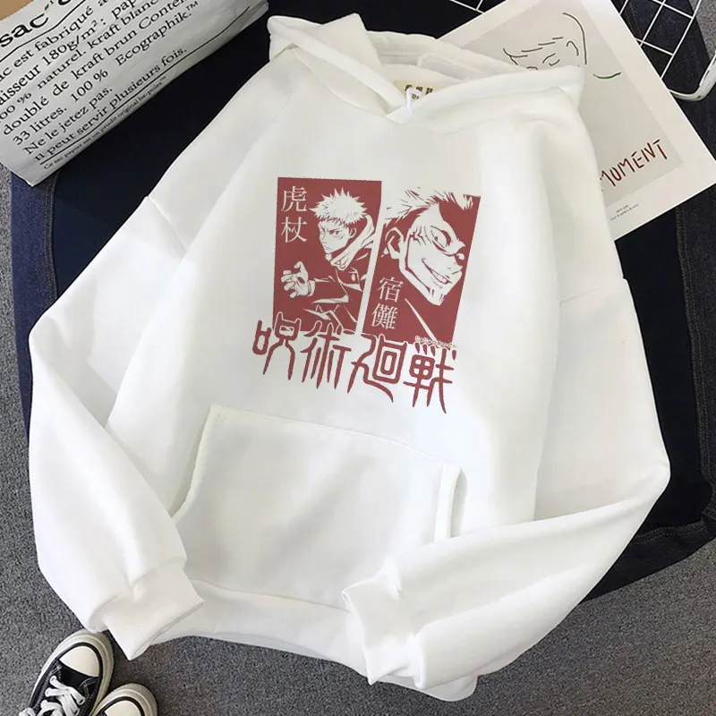 

Hoodies Men Unisex Japanese Anime Jujutsu Kaisen Yuji Itadori Cartoon Sweatshirts Kawaii Gojo Satoru Graphic Streetwear Male