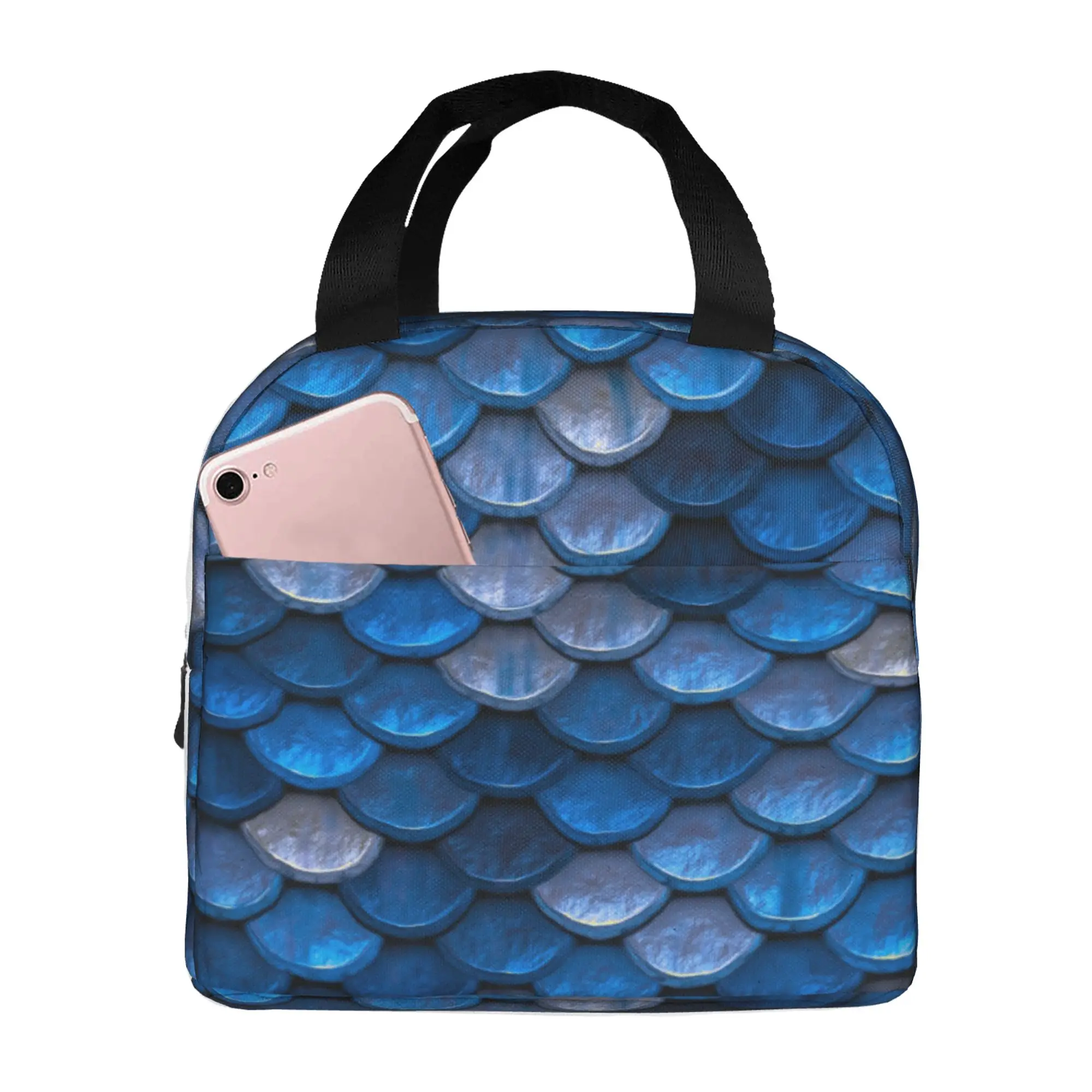 

Синяя сумка для ланча, изолированный Ланч-бокс, многофункциональные сумки-тоуты для ланча, многоразовая Термосумка-холодильник