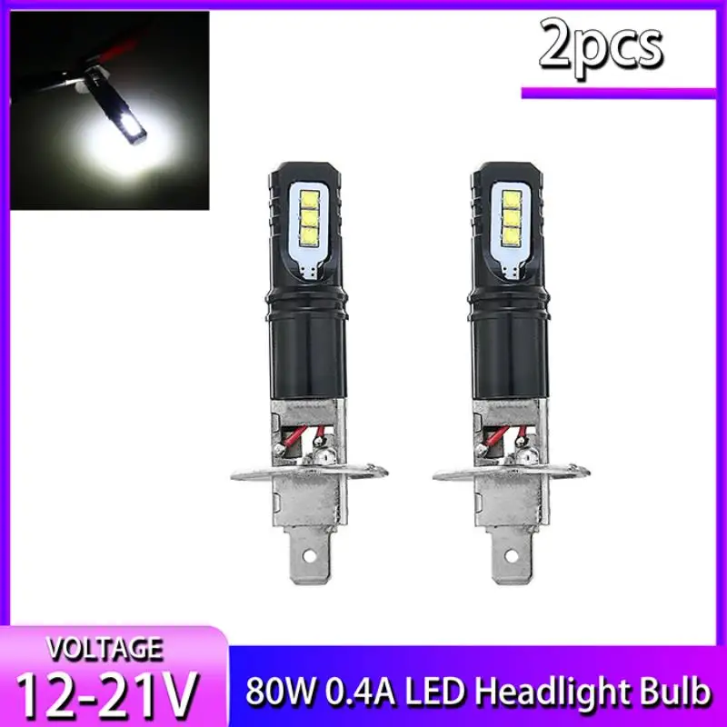 

1 пара, Автомобильные светодиодные лампы H1 6000K 12 В