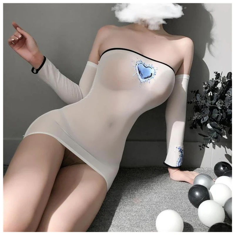 Высококачественный эротический вертикальный топ-тюб сумка юбка хипс одежда для женщин сексуальное белье боди с белым ультратонким силуэтом.