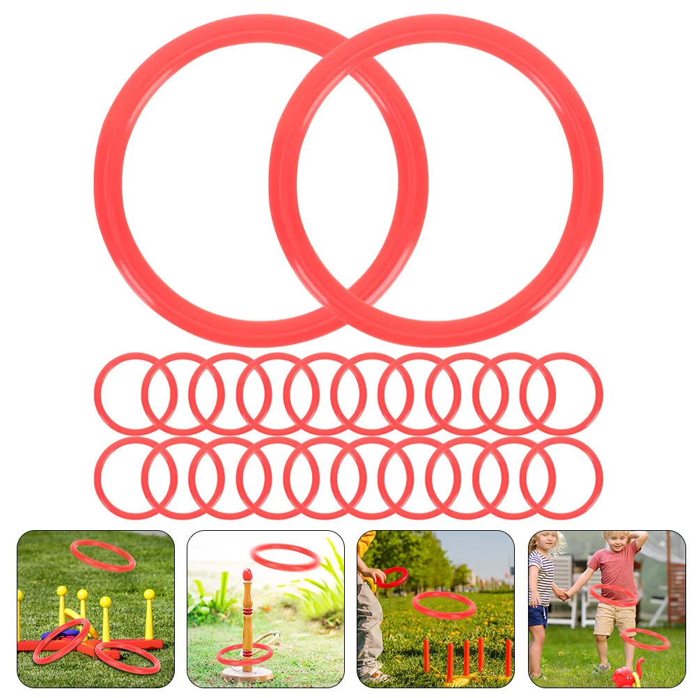 

20 Pcs Game Props Kids Playset Outdoor Interactive Toy Toss Adults Ring Plastic Parent-child Rings Tossing