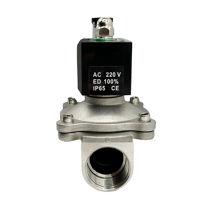 1&quot 2-Way 304 Stainless Steel Solenoid Valve IP65 DIN Coil High Temperature