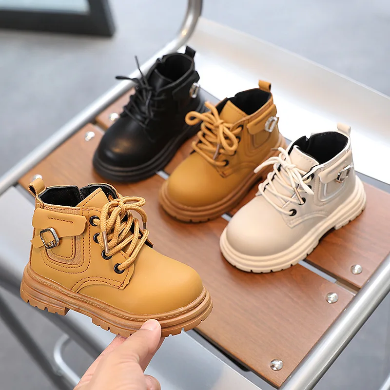 

kids shoes Ankle boots Children's shoes 1-6 year old boys' leather boots girls' Martin boots walking shoes boots
