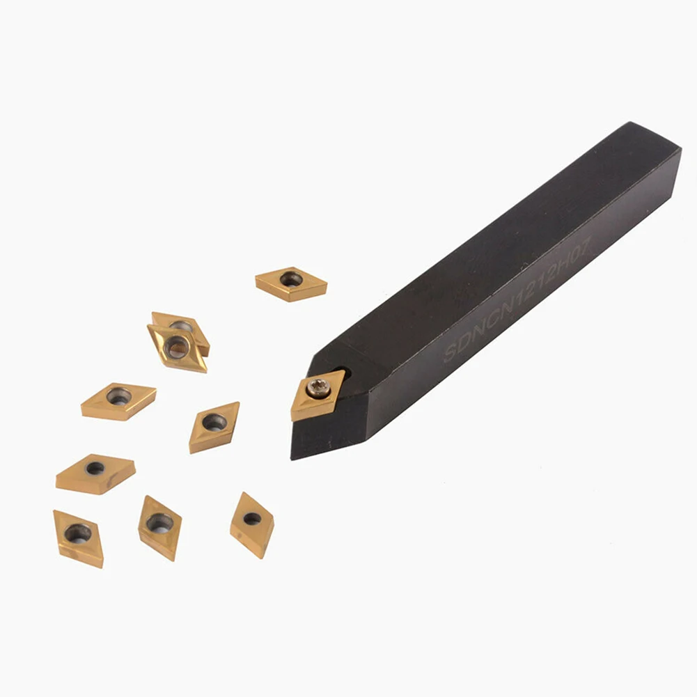 

SDNCN1212H07 Lathe External Turning Tool Holder+DCMT070204 735 Carbide Inserts 12mm Shank Diameter M2.5 X6 T8 Turning Tool Holde