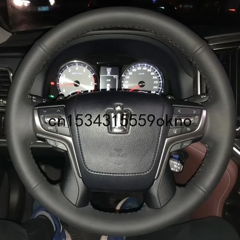 Для Toyota Land Cruiser Prado CROWN чехол на руль автомобиля сшитый вручную из искусственной