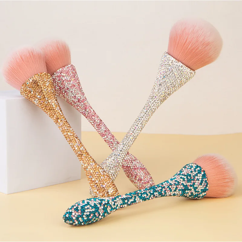 

Bling Nail Dust Bush Glitter Laser Soft Remove Dust Powder Cleaning Nail Brushes With Diamond Manicure Brush For Nail Salon