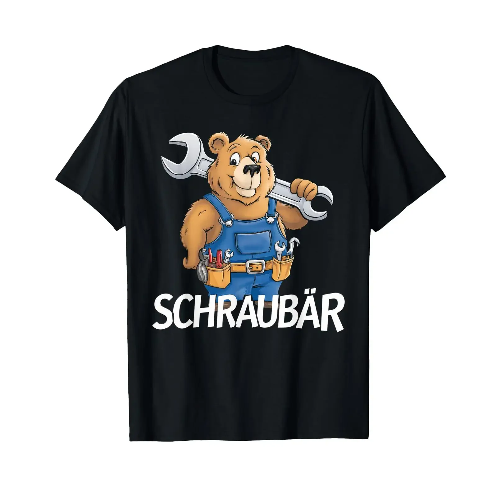 Фото Футболка Schraubär для механиков, автомехаников, техников-мехатроников, винтажная, с эффектом потертости, дышащая, дизайнерская одежда, уличная одежда, повседневная одежда с графическим принтом №1