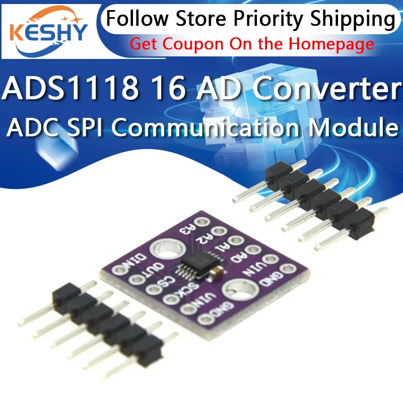 ADS1118 16 AD преобразователь ADC SPI модуль связи макетная плата для Arduion DIY