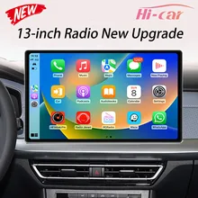 13" inch 2 Din 4GLTE Car Android Radio Stereo Video Player GPS Universal Carplay Auto Multimedia Stereo For Tesla style 