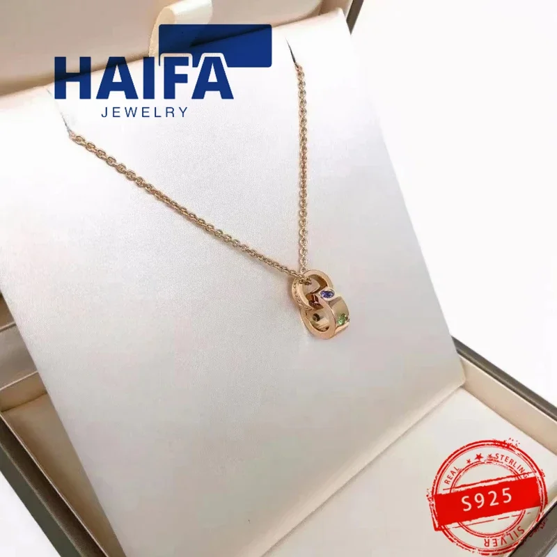 

1:1 Hot Selling European and American S925silver Simple Design Party Fashion Couple Anime Gift Luxury Jewelry Necklace for Women