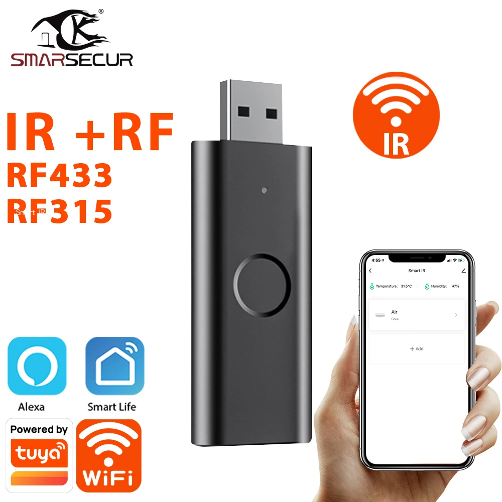 

Tuya WiFi Controller RF+IR USB Universal Remote Controller Home Appliances Smart Controller RF Appliances For TV Smart Home Work