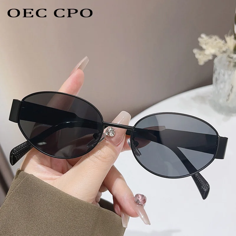 Солнцезащитные очки в стиле панк для мужчин и женщин овальные Роскошные