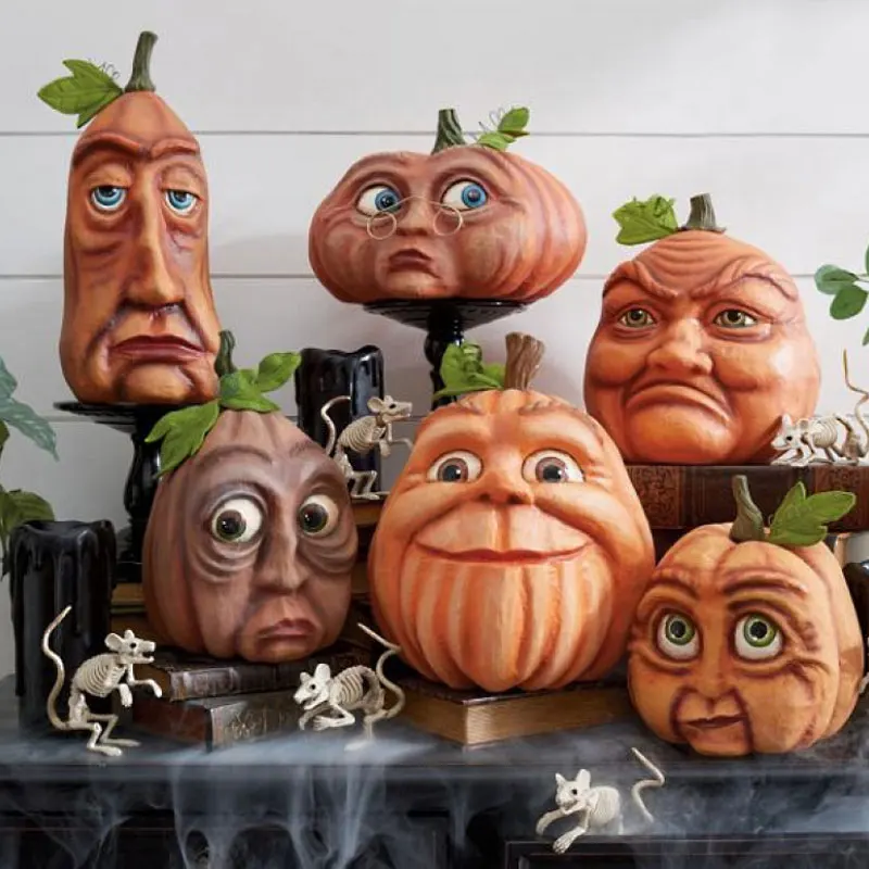 

Halloween Spooky Party Garden Field Funny Pumpkin Head Pumpkin Outdoor Decoration Cute Atmosphere Home Decoration
