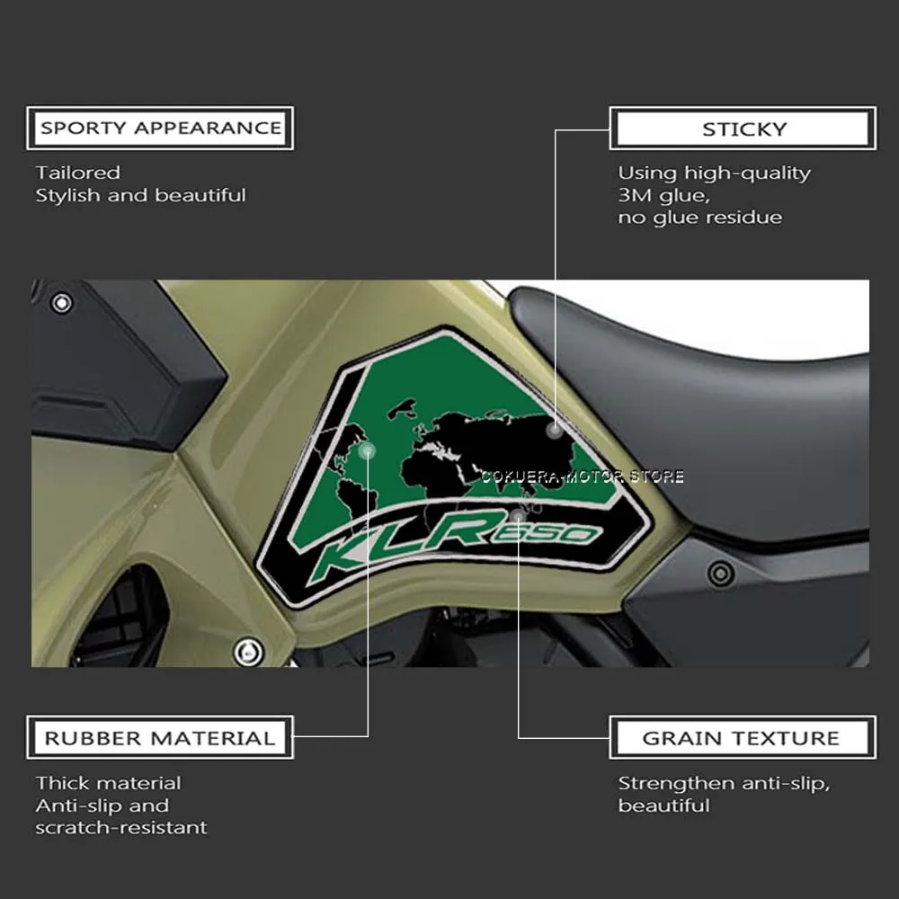 Для Kawasaki KLR650 KLR 650 2023 аксессуары для мотоциклов 3D наклейка из смолы накладка на бак