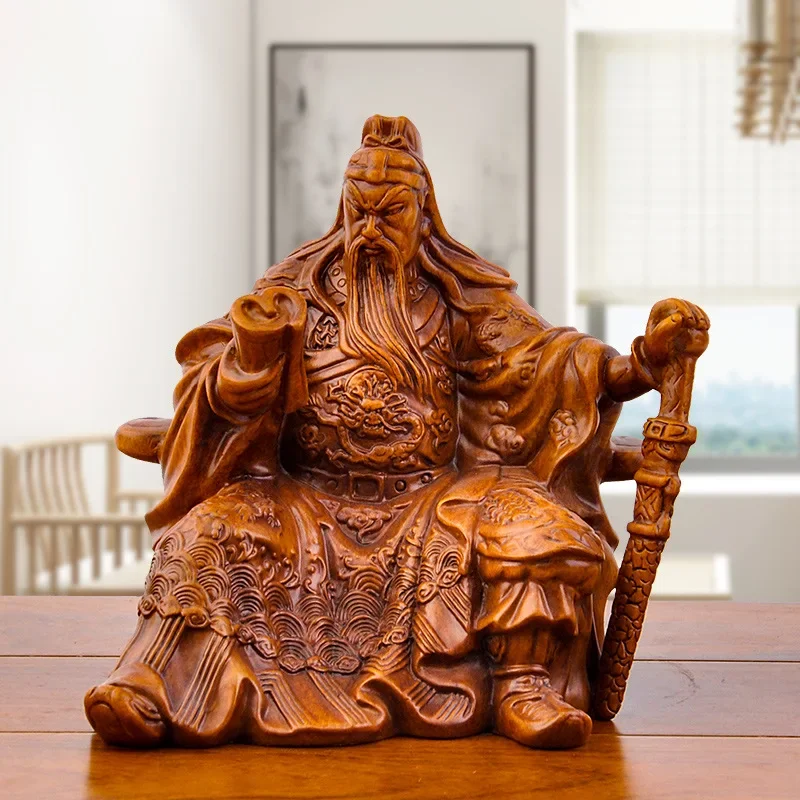 

Новая статуя Wushen Guangong, статуя из смолы, резьба, искусственная, домашняя гостиная, лофт, Декор, персонаж Guan Yu, Подарочная статуя