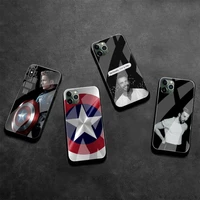 captain america chris evans phone case tempered glass for iphone 13 12 mini 11 pro xr xs max 8 x 7 plus se 2020 cover