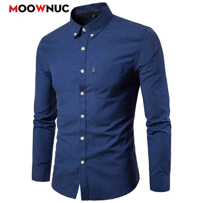 

Streetwear Fashion Shirts Summer Streetdress Spring Male Thin New Men's Clothing Solid Long Sleeve Hombre Smart Casual MOOWNUC