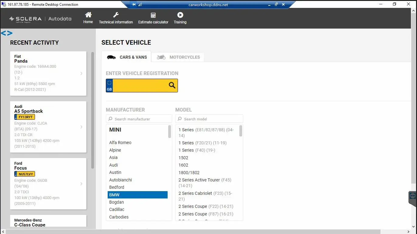 Онлайн-учетная запись для Autodata 2-летнее обслуживание автоматические данные FCA USA