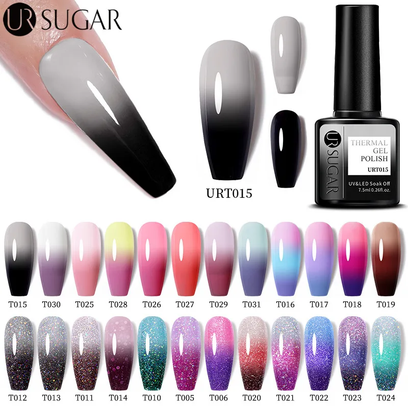 UR SUGAR Thermal Gel Nail Polish Temperature Color-Changing Soak Off UV/LED Nail Gel Lacquers Varnish Gel Long Lasting Polish