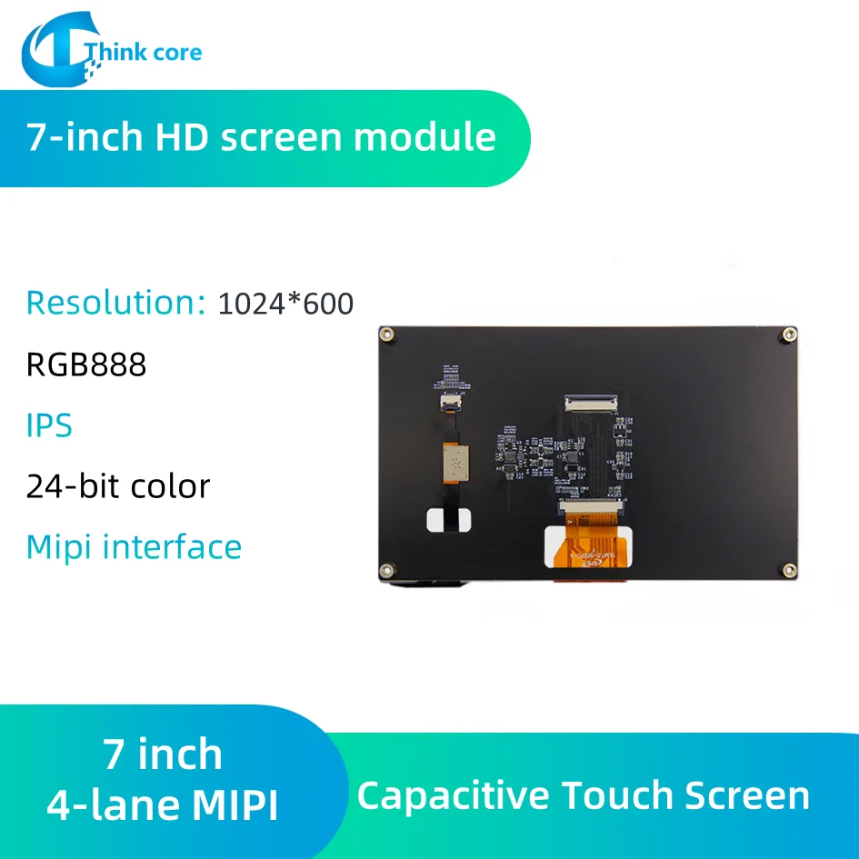 7-дюймовый интерфейс MIPI емкостный модуль сенсорного экрана 1024*600 24-битный дисплей