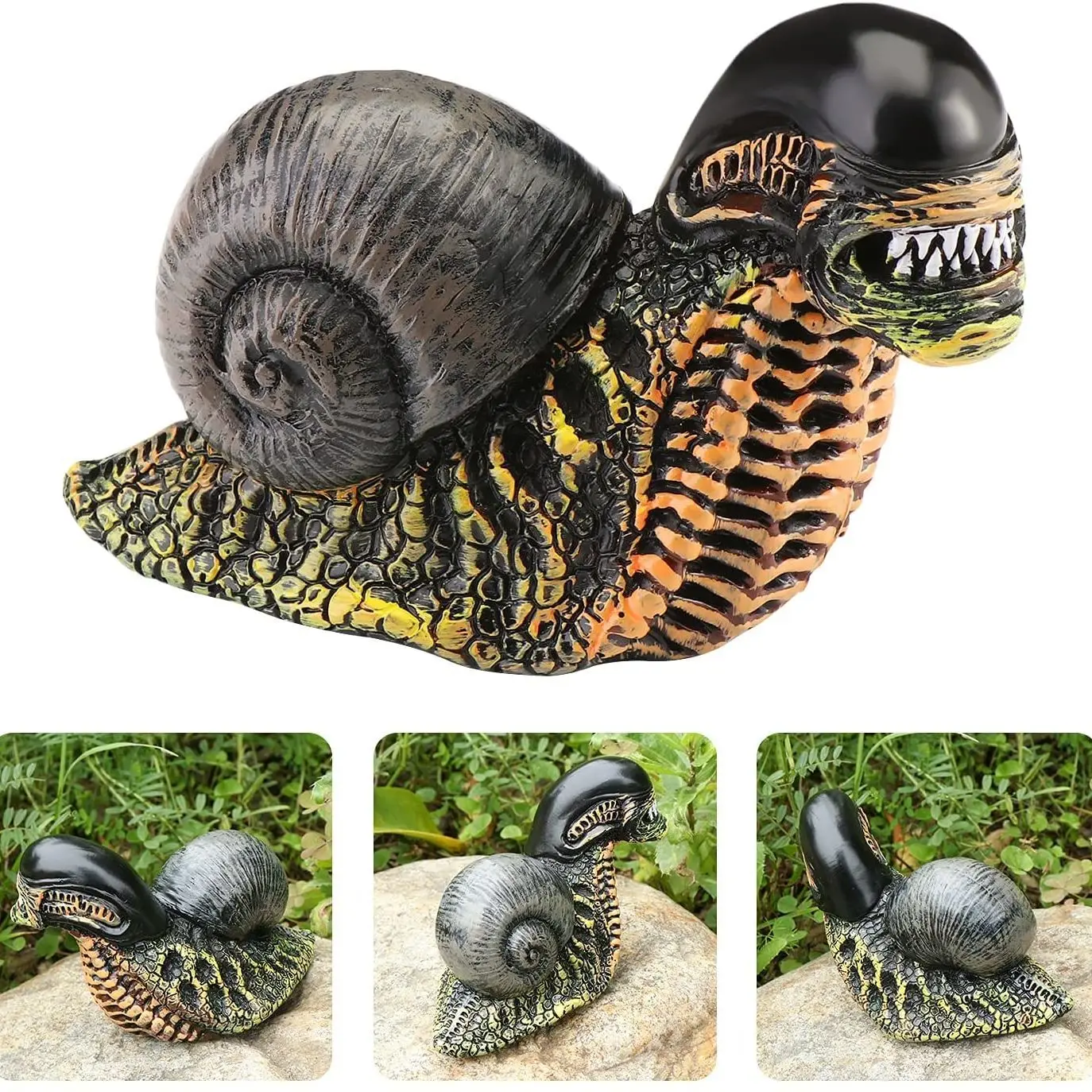 

Evil Snail Ornaments Resin Material European Style Vintage Creative Home Decor Living Room European Animals Desktop Models 2022