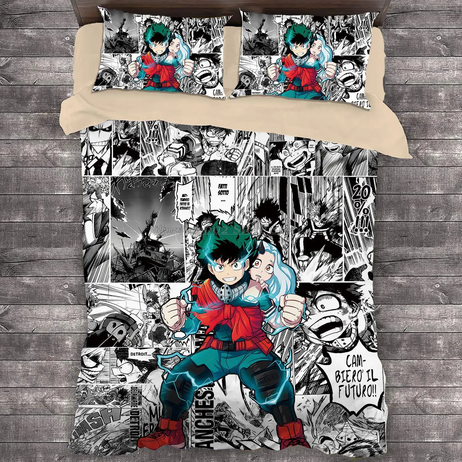 

Popular Anime My Hero Academia 3D Bedding Set Duvet Covers Pillowcases Comforter Bedclothes Bed Linen bedding sets 01