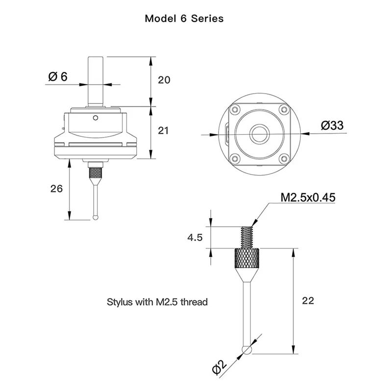 Фото SUNRL CNC 3D Touch Probe Это наконечник зонда из нержавеющей стали для 3D Touch Probe/ Edge Finder №3