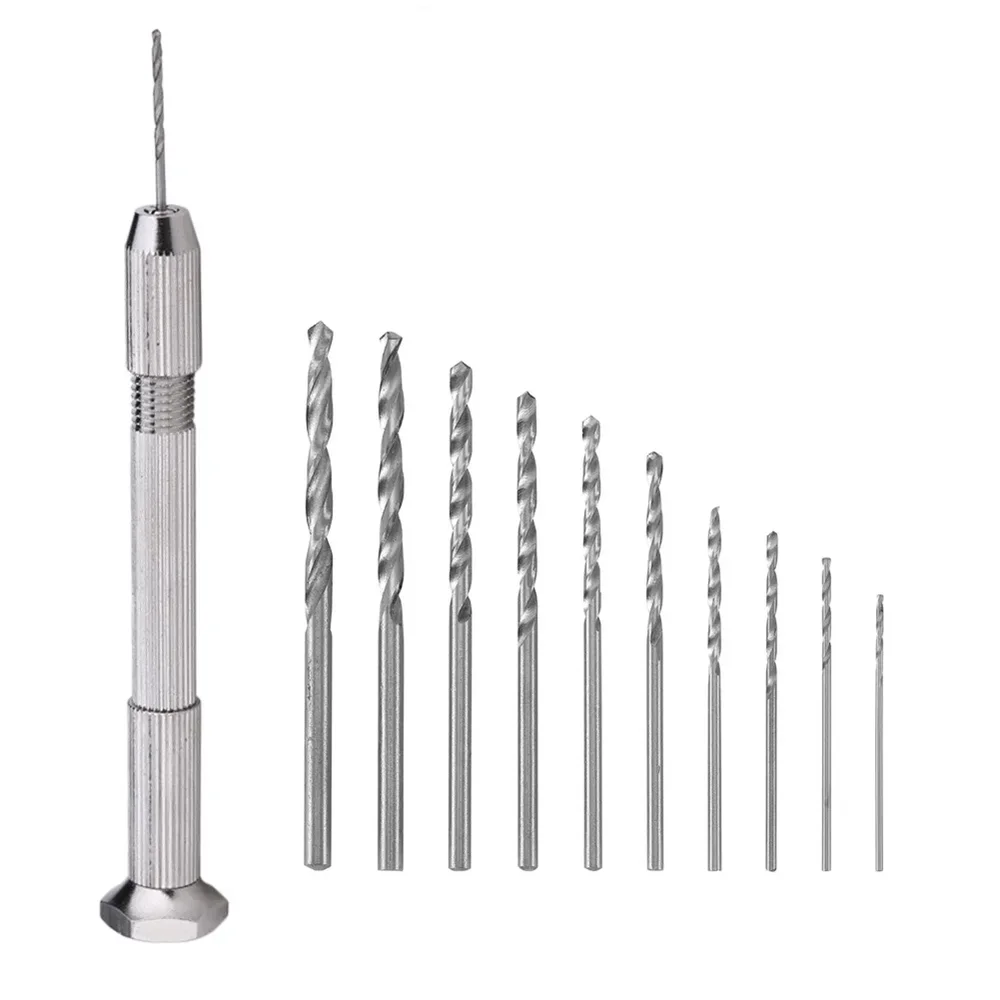 

Мини-ручная Дрель С 10 Шт. Высокоскоростными Стальными Сверлами Для Изготовления Ювелирных Изделий