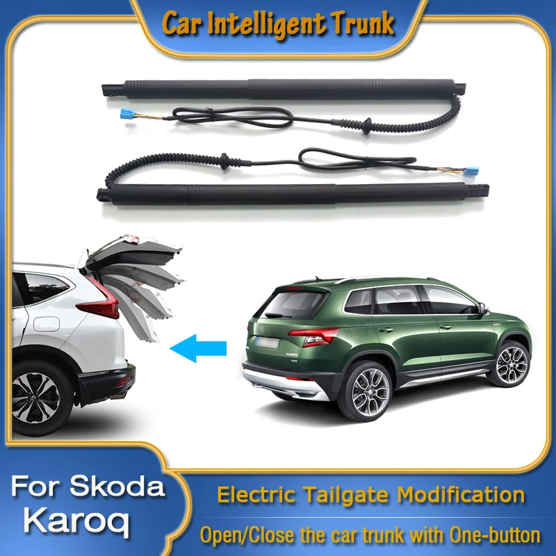 

For Skoda Karoq 2017~2023 Car Power Trunk Opening Smart Electric Suction Tailgate Intelligent Tail Gate Lift Strut Modification