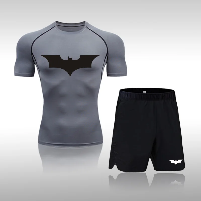 

NEW Men Running Shorts Men's Summer Running Short Sleeved Quick Drying Male Sports T-Shirts Jogging Gym Breathable Legging