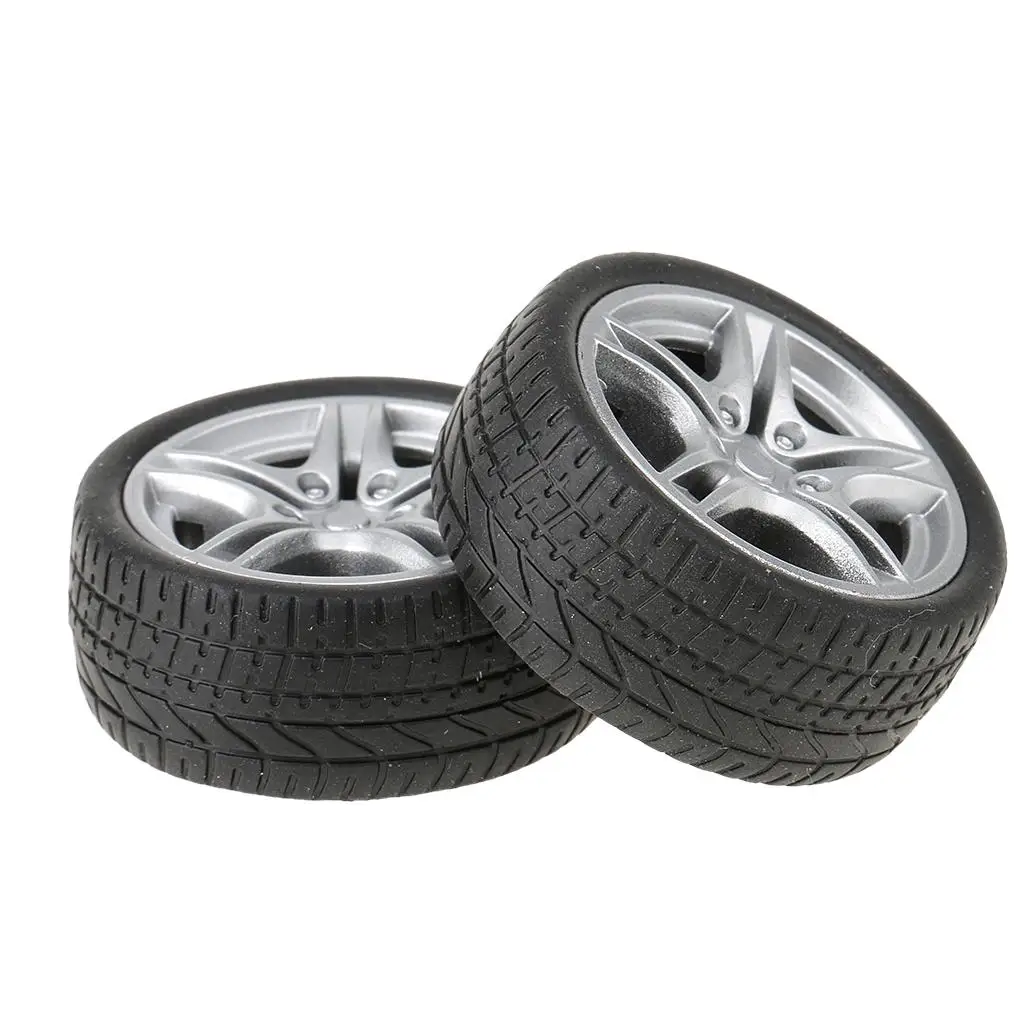 

2pcs 40mm Simulation Rubber Wheel Tire Wheel Toy Model DIY RC Spare Parts 35 Remote Control Toys RC Car Parts Accessory