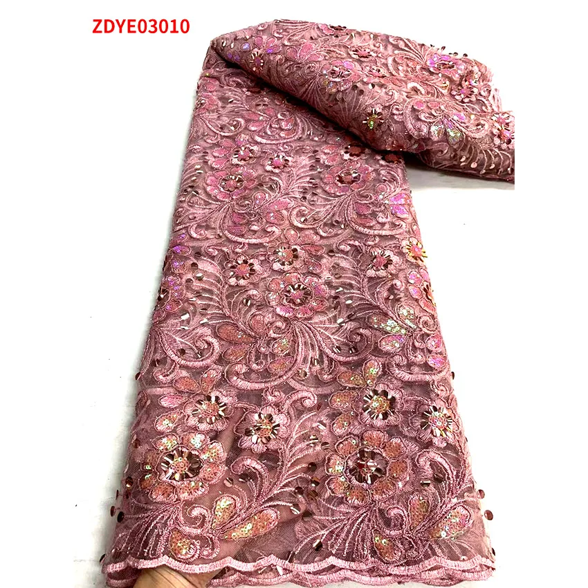

African ​Lace Noble taffeta fabric ​French Net Mesh Sequins ankara fabric african real wax print Clothes beadwork on the grid