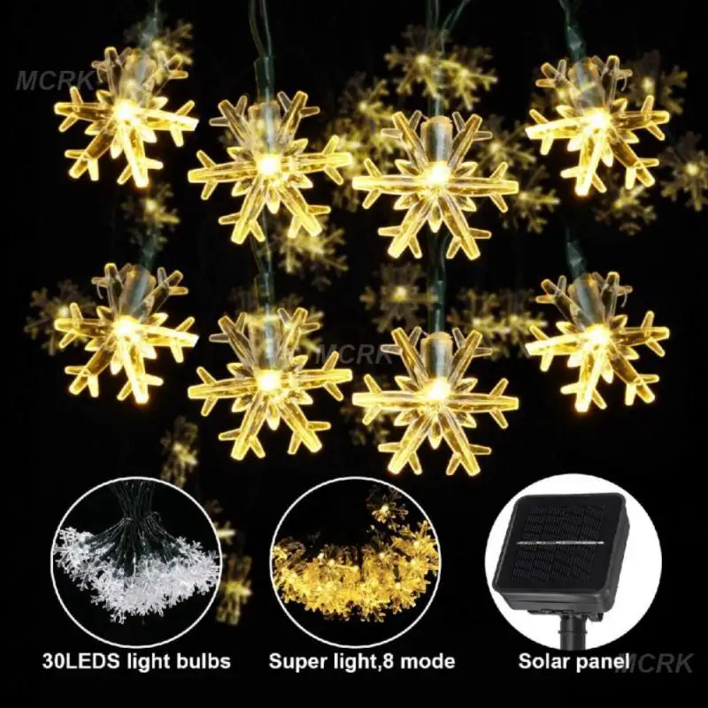 

LED Solar String Fairy Lights 6M 30leds 8 Modes Outdoor Solar Lamps Waterproof for Home Garden Street Christmas Decoration