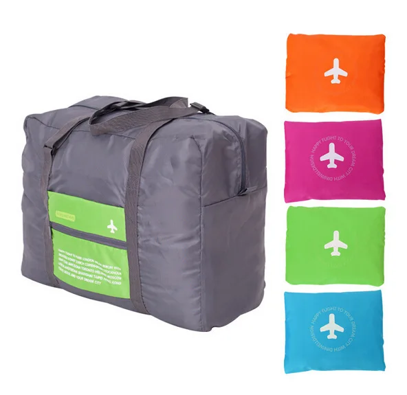 High Capacity Travel Bag Women Folding Duffle Weekend Bag Nylon Travel Organizer Clothing Packing Cubes Hand Luggage Storage Bag