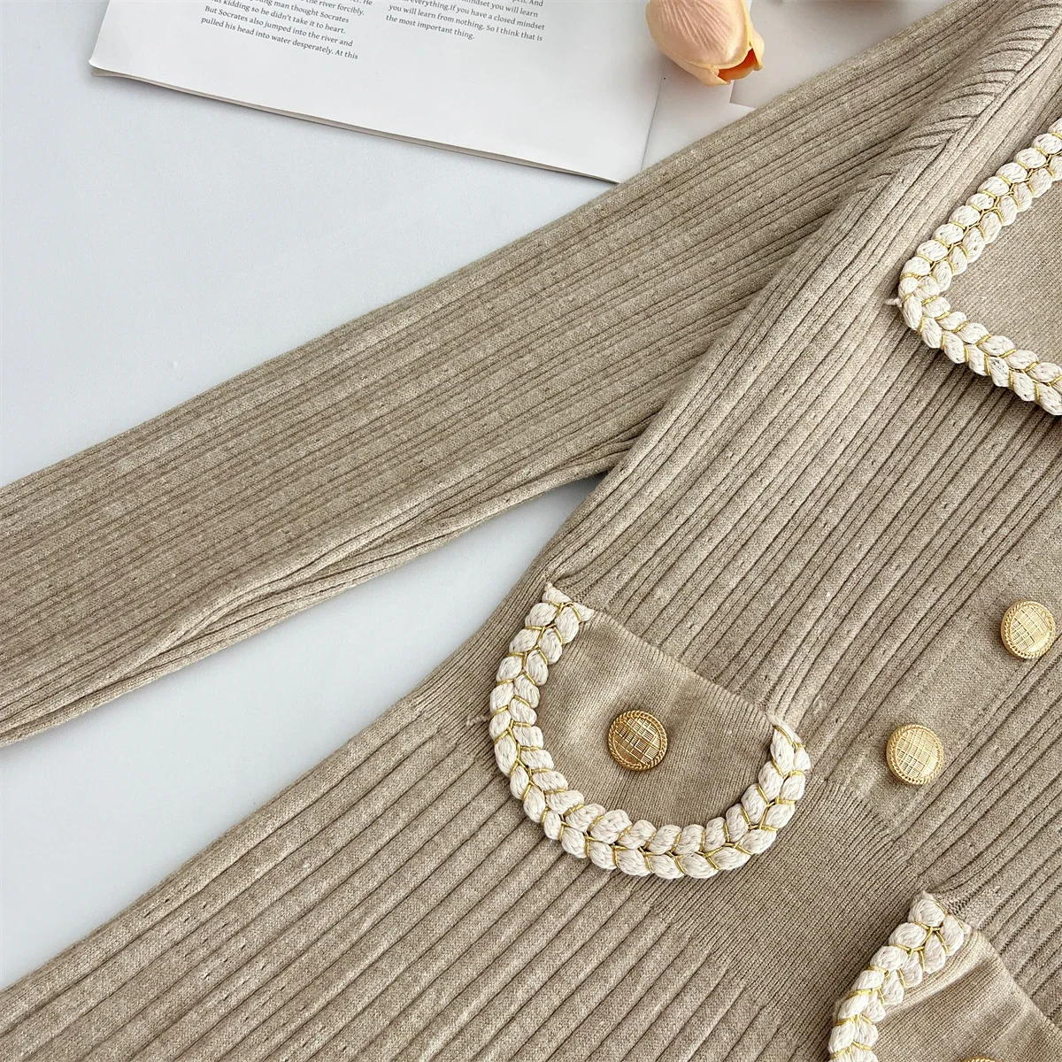 Женское элегантное трикотажное платье осень-зима французское тонкое винтажное