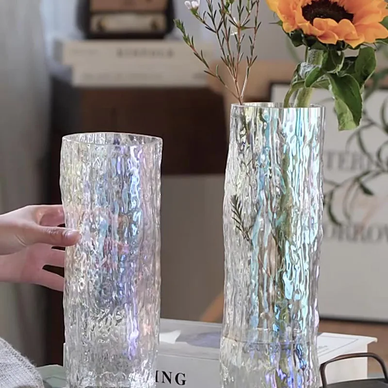 

Glass Vase Living Room Dried Flowers Nordic Ins Style Glass Transparent Dill Home Decoration Accessories Flower Vases For Homes